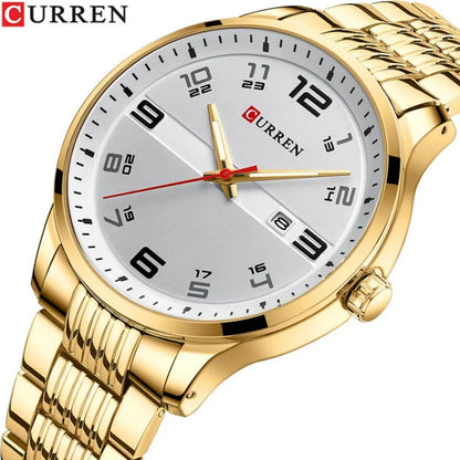 Men's Watches Stainless Steel Quartz Chronograph by CURREN 8411