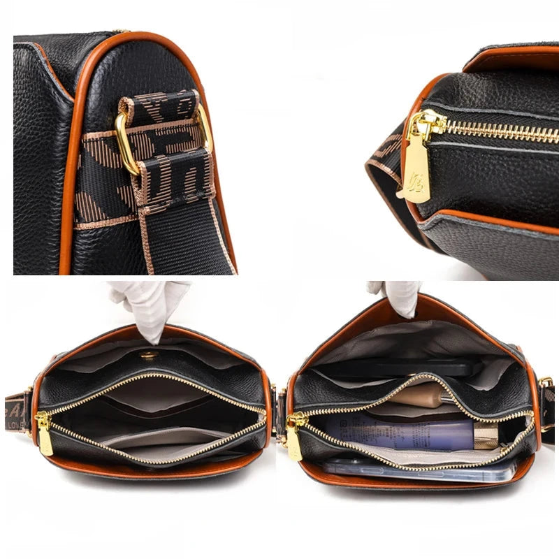 Handbag Shoulder Crossbody Genuine Leather 3 Layer. High Quality.