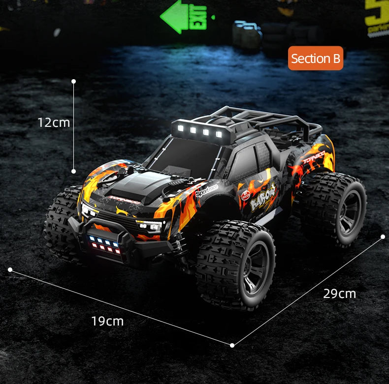 Remote Control 2.4G 4WD Off Road Monster Truck. C8810 35KM/H Brushed.