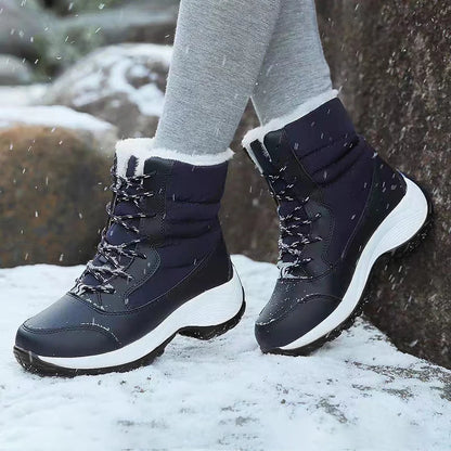 Waterproof Snow Boots Plush Warm Ankle Boots for Women