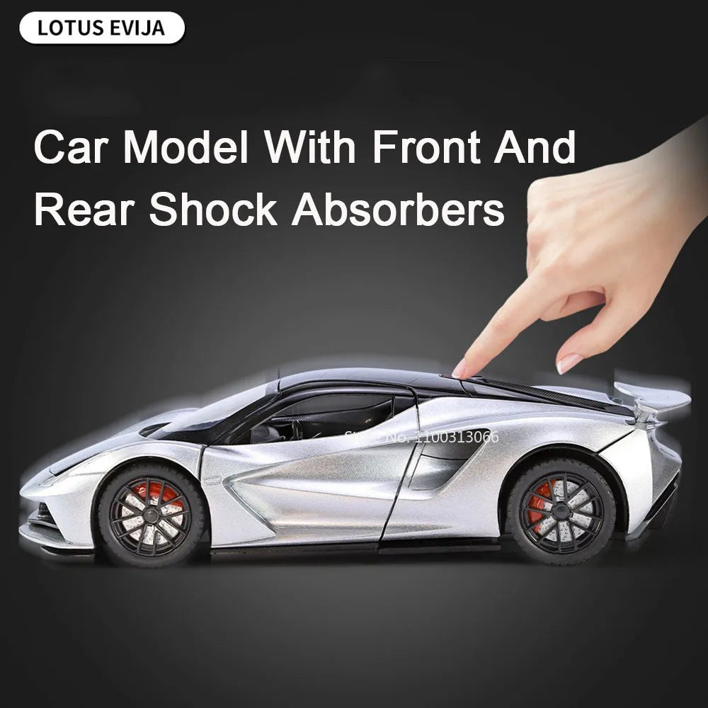 1/24 Lotus Evija Alloy Model Cars Doors Open with Lights and Sound