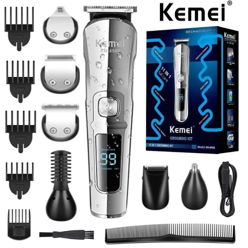 Hair trimmer face beard grooming kit waterproof kemei all in one