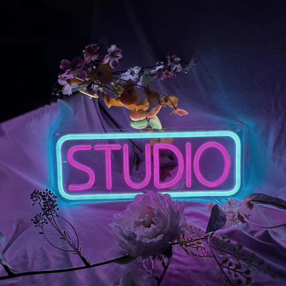 Music Studio Neon Sign LED for Bar, Bedroom, Party, Club, USB Powered.