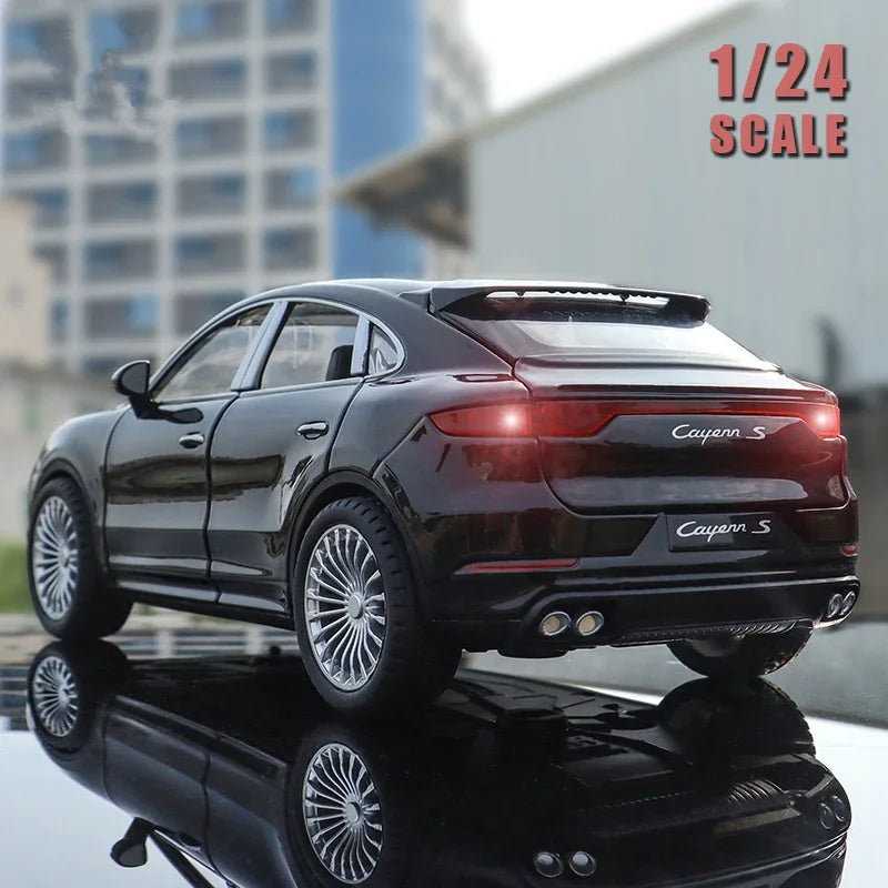 1/24 Porsche Cayenne S Turbo SUV Alloy Diecast Model Sound + Lights