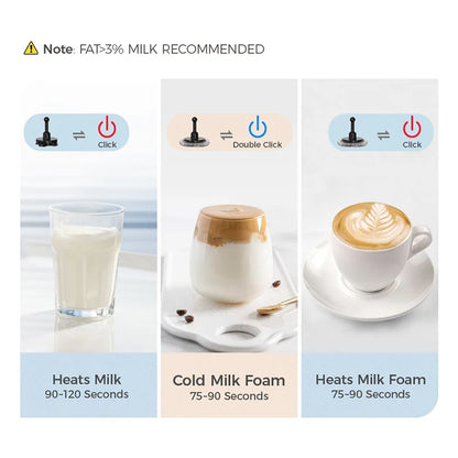 Milk Frother Chocolate Mixer Cold/Hot Latte Cappuccino fully automatic.