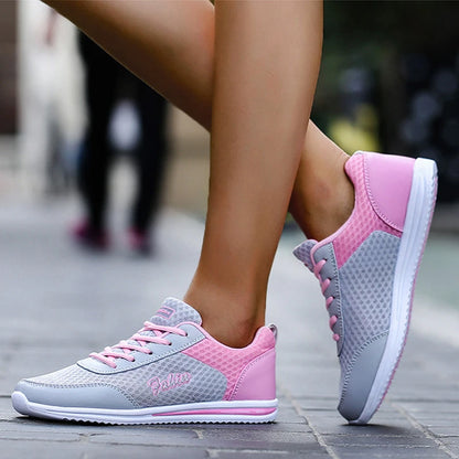 Trainers For Women 2024 New Fashion Solid Colour Mesh Fabric