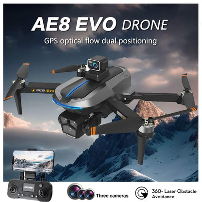 Camera Drone AE8 EVO 8K Pro Dual Camera GPS 25 Min Max Flight Time*