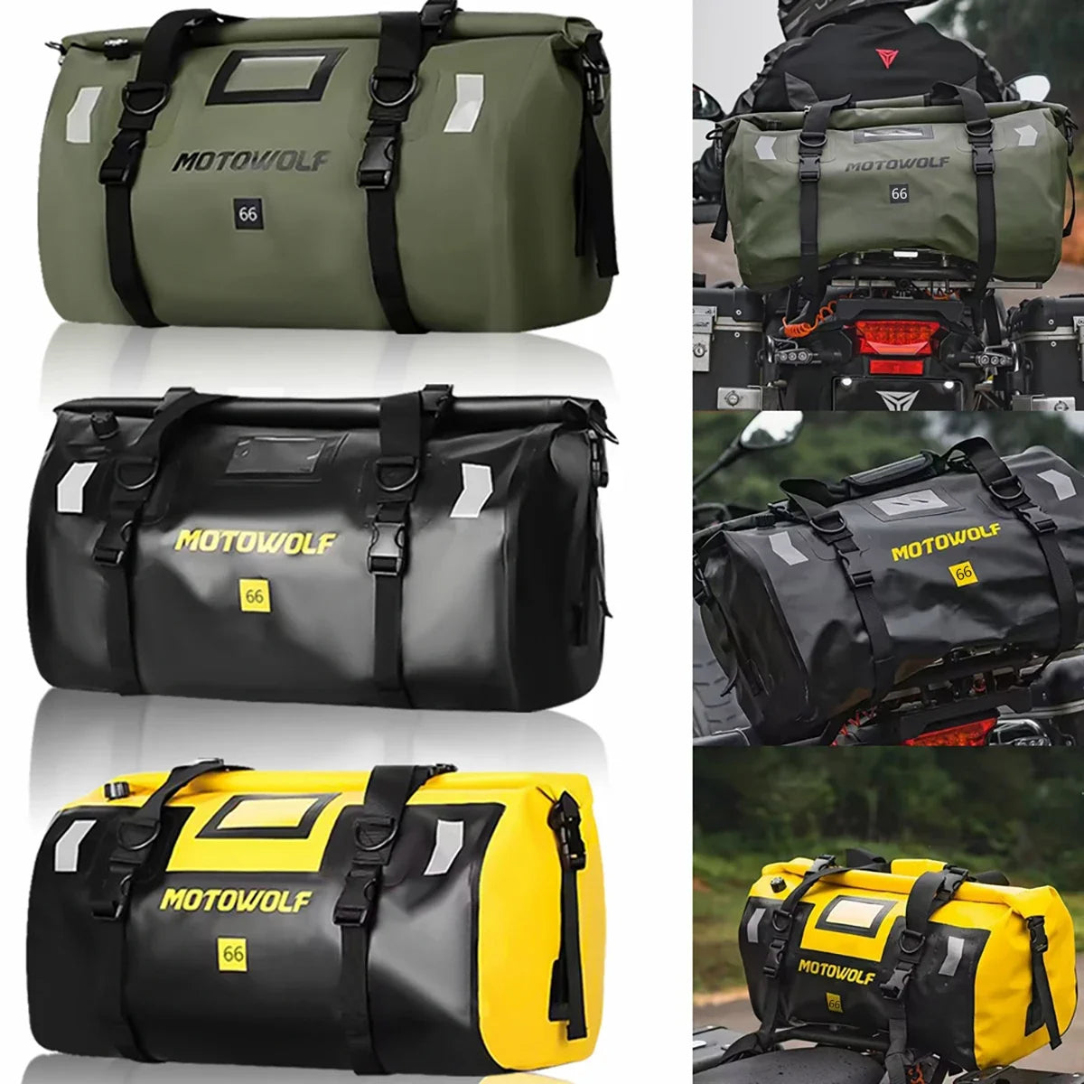 Motorcycle Saddlebags 60L 66L 40L Universal Motorcycle Luggage.-