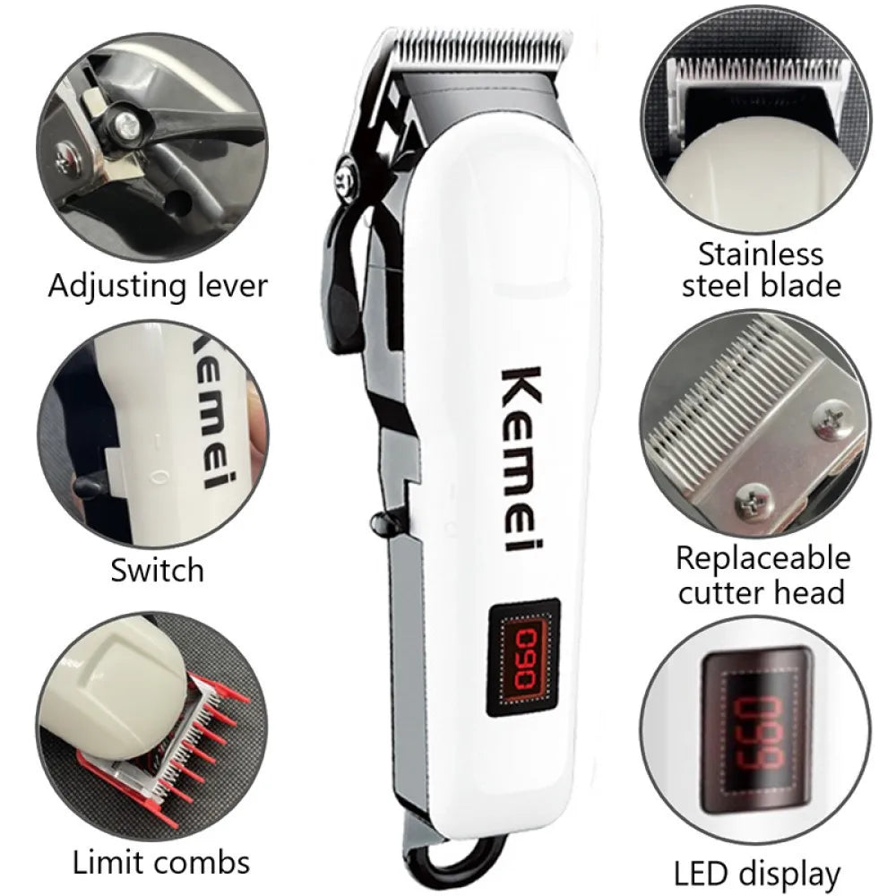 Electric Hair Clippers Wireless Trimmers Professional Rechargeable