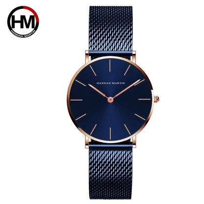 Quartz Ladies Wristwatch Stainless Steel Case and Band by Hannah Martin.