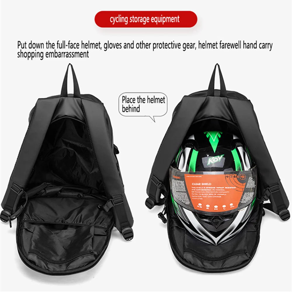 Motorcycle Backpack, Waterproof Helmet Backpack, Motorcycle Accessories-