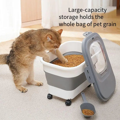 Dog Food Storage Container. Dry Cat Food Box With Lids Airtight.