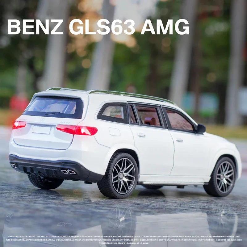 Diecast 1:24 Mercedes Benz GLS63 AMG Alloy Model Car SUV Vehicle Sound & Light