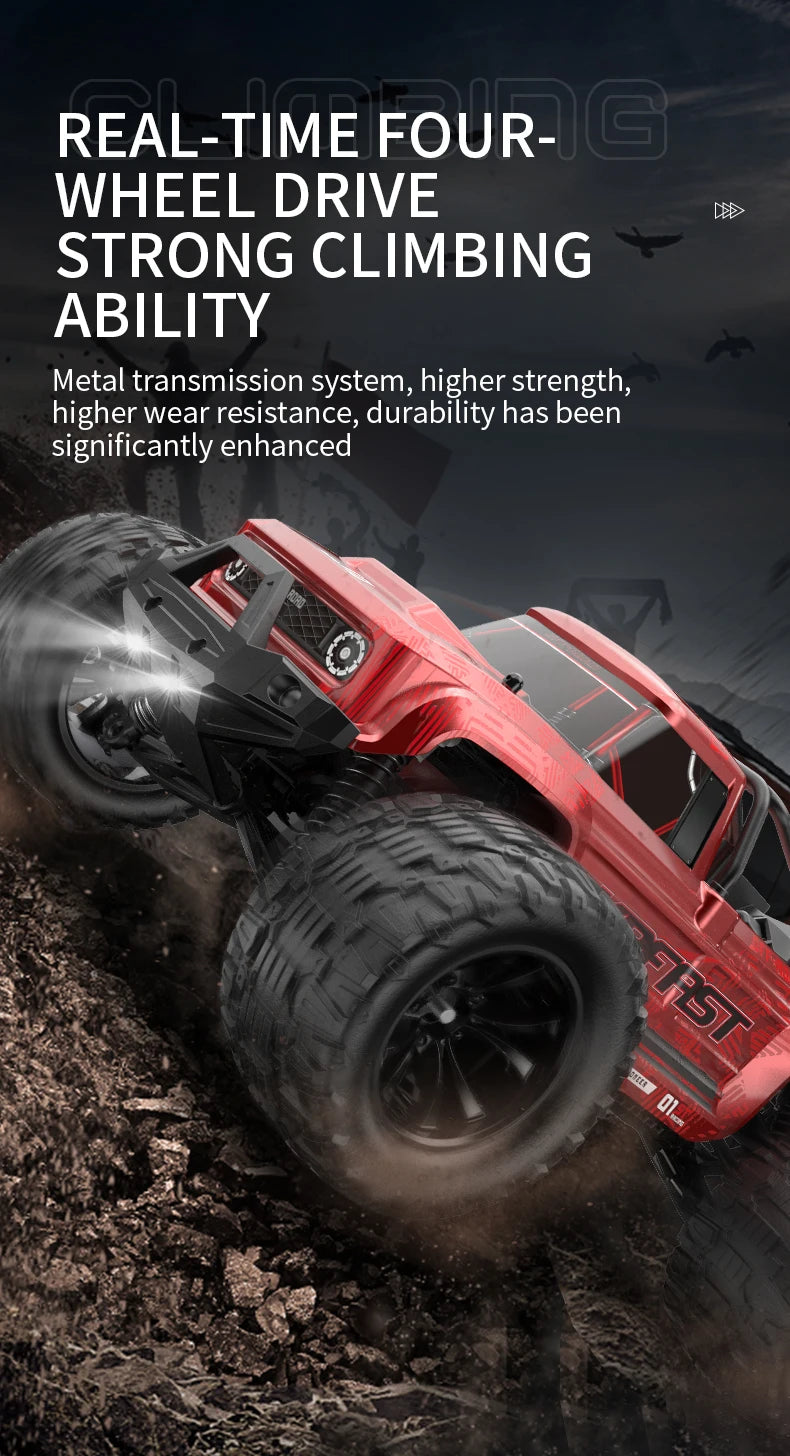 RC Car With LED Light Professional 4WD 2.4G. ZWN KF18 1:14 Brushless