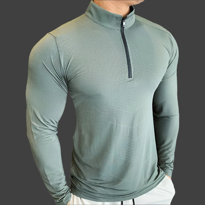 Mens Fitness Training T shirt Gym Workout Compression Sweatshirt