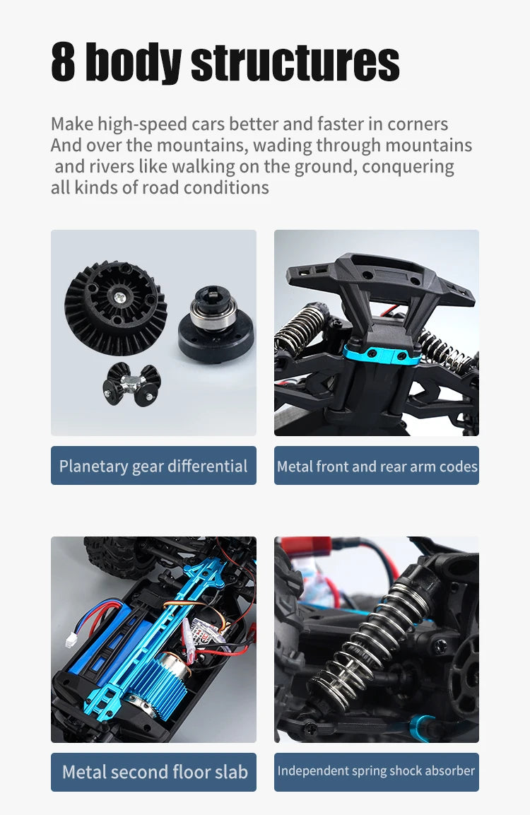 Remote Control Car Brushless 4WD 1:16 Fast and Strong 50KM/H 4WD