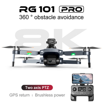 Drone  RG 101 MAX Pro GPS8K Dual HD Camera 5G WIFI FPV 25 Mins Max Flight.