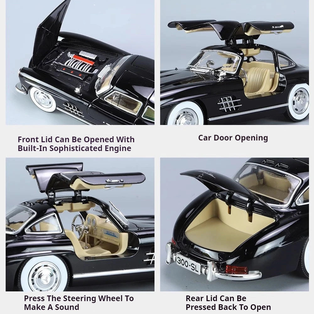 1/24 300SL Model Alloy Diecast with Pull Back Sound and Lights