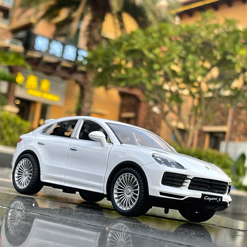 1/24 Porsche Cayenne S Turbo SUV Alloy Diecast Model Sound + Lights