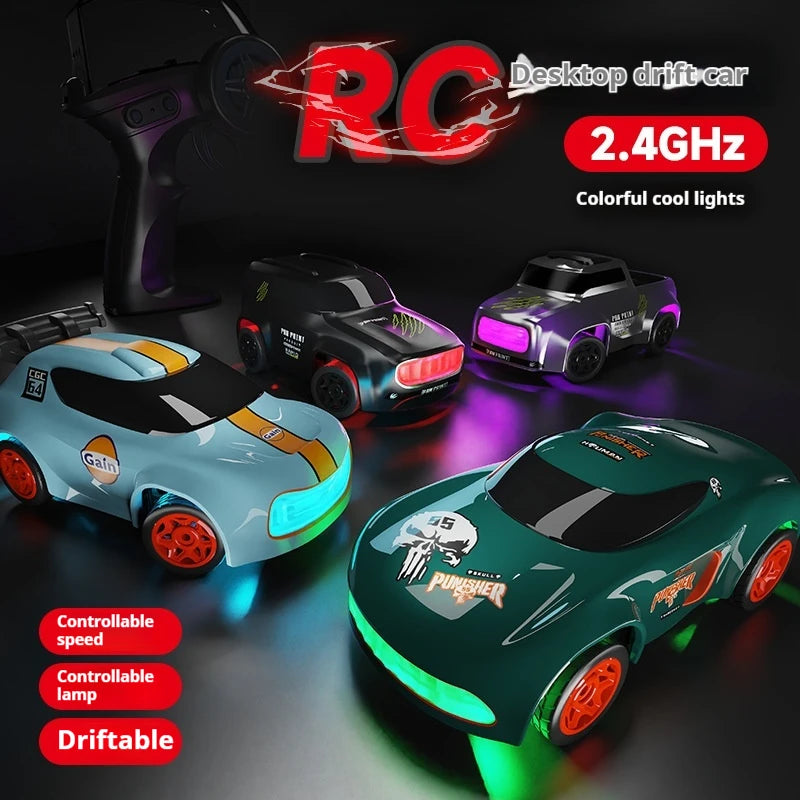 💚 Desktop Drift Car 1:64 Mini Remote Control High-Speed Car 💚