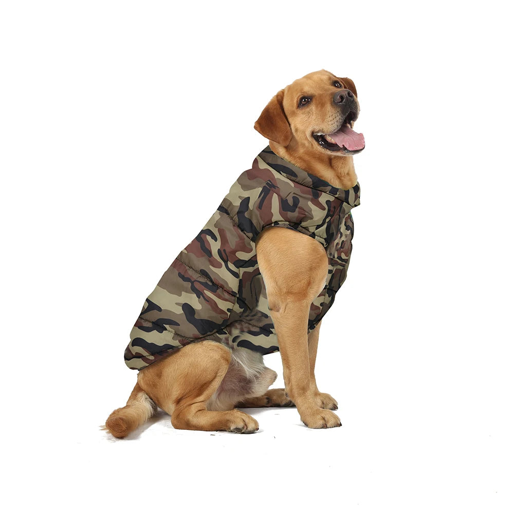 Large Dog Coat Windproof Camouflage Print. *MEASURE YOUR DOG*