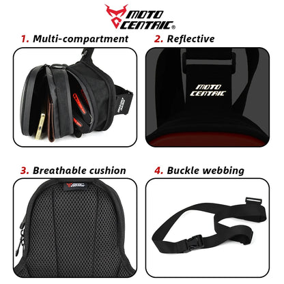 Moto Centric Motorcycle Leg Side Bag EVA Hard Shell Waterproof Bag..