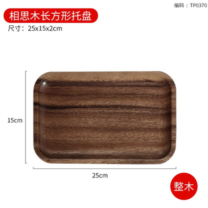 Tea Tray Rectangular Afternoon Tea Coffee Tray Simple Acacia Wood