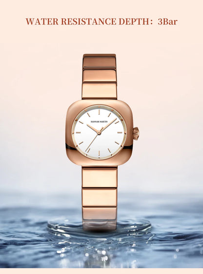 Women's Watch 30mm Square Japanese Movement Rose Gold by Hannah Martin