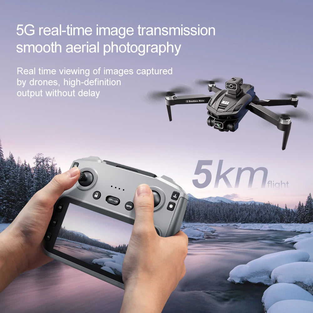 Drone V168 MAX 2025 New + Screen Remote 5G Transmission GPS 8K Pro Camera