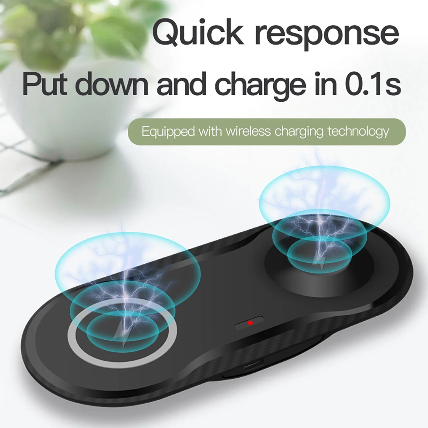 Wireless Charger 2 in 1 Station for Galaxy - Samsung