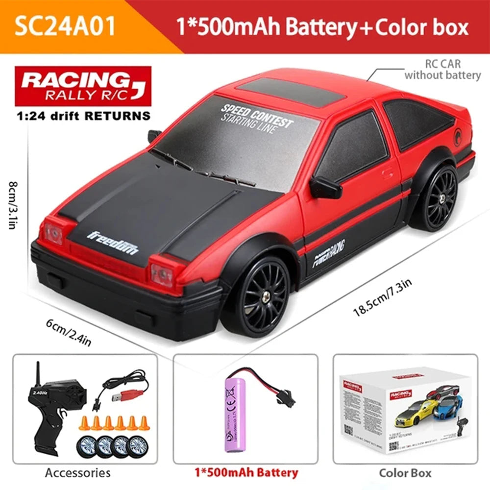 💚 1:24 High Speed RC Drift Cars 4WD Remote Control 💚