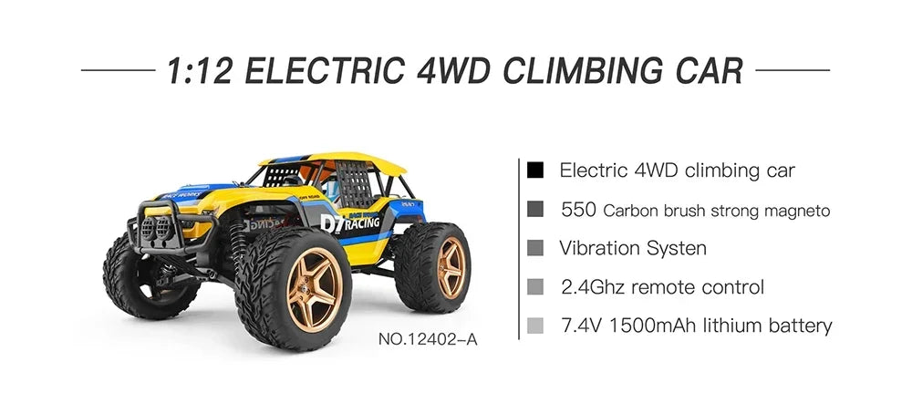 Rock Crawler RC Cars 4WD Electric High Speed Car Off-Road Vehicle