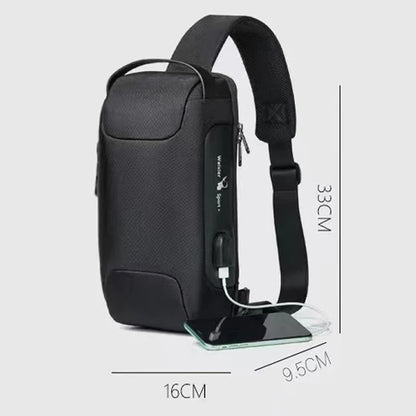 Pecho/Mochila Weixier - Impermeable - Bandolera USB - Antirrobo.