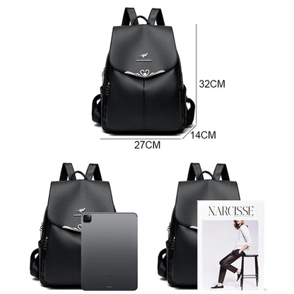 Leather Backpack Casual High Quality Soft PU Leather***