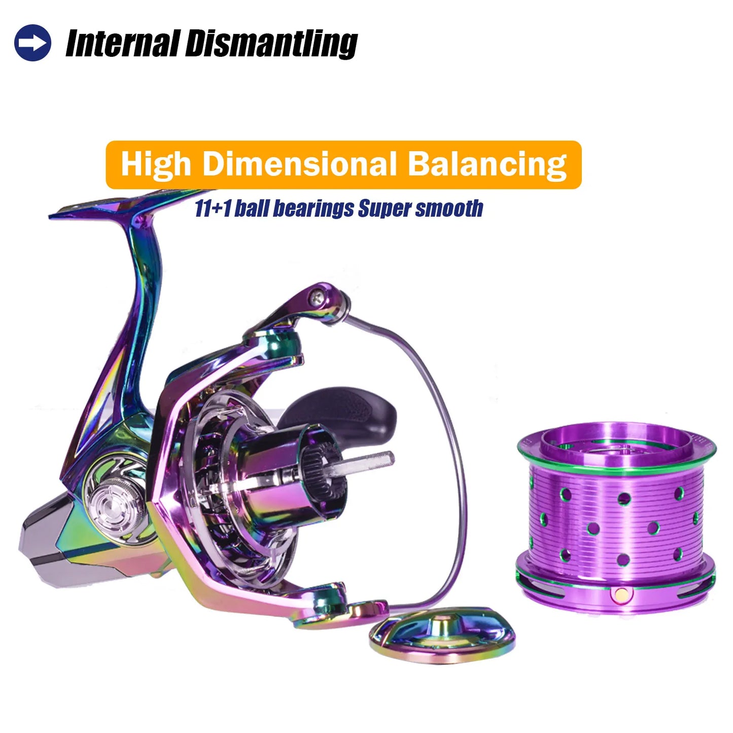 🐟 Fishing Spinning Reel 25KG Max Drag 18+1BB LS8000-12000 Spool 🐟