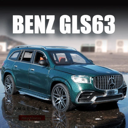 Diecast 1:24 Mercedes Benz GLS63 AMG Alloy Model Car SUV Vehicle Sound & Light