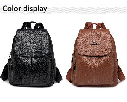 Leather Backpack High Quality Design Rucksack. PU Leather