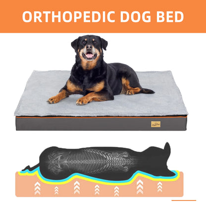 Dog Bed Waterproof Orthopedic Indoor Dog Crate Mat. Washable Cover.