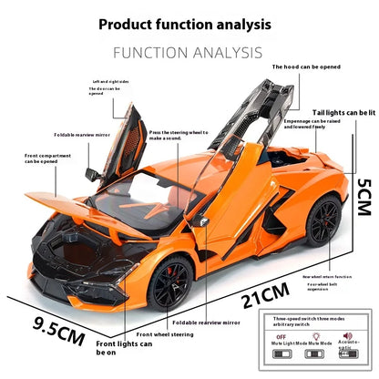 1:24 Scale Lambo Aventador Alloy Car Model with Authentic Sound Effects