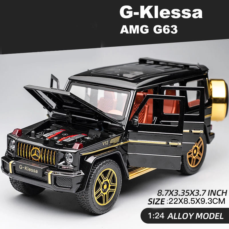 1:24 AMG G63 Model Car Pull & Go + Sound and Lights