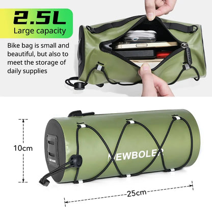 Handle Bar Bag Waterproof Pannier Bag. Multifunction Shoulder Bag By NEWBOLER