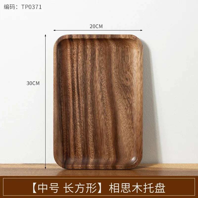 Japanese Acacia Wooden Tray Solid Wood Tea Trays