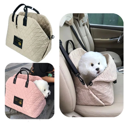 Dog or Cat Car Seat Protector. Portable Soft fabric Pet Carrier.