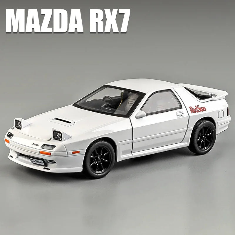 1:24 INITIAL D Mazda RX7 RX-7 -FC  Diecast Car Model Sound and lights*