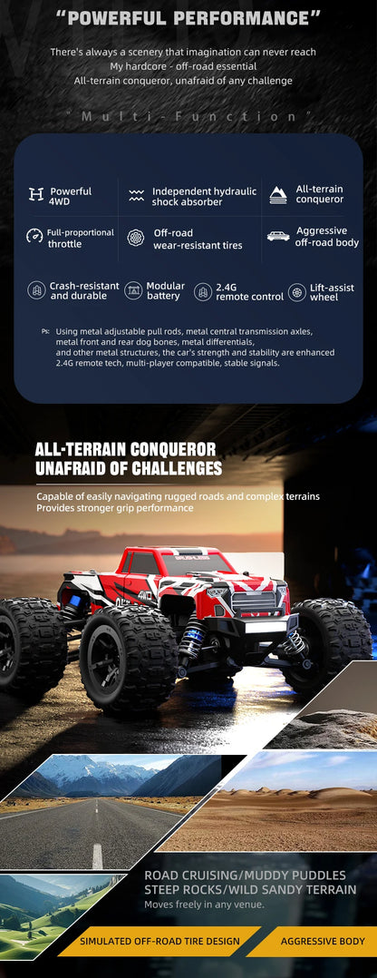 Remote Control 2.4G 4WD Off Road Monster Truck. C8811 50KM/H High Speed