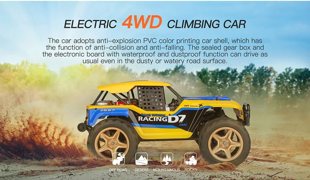 Rock Crawler RC Cars 4WD Electric High Speed Car Off-Road Vehicle