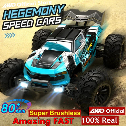 RC Cars Super Brushless 80KM or Brushed 50KM/H 4WD with LED Light