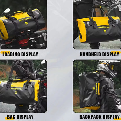 Motowolf Motorcycle Waterproof Tail Bag Dry Luggage 40/66 Ltr.