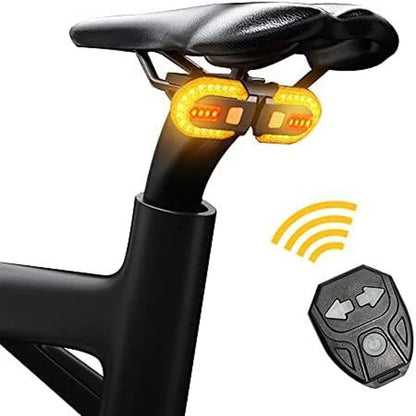 Bike Rear Light LED Bicycle Lamp Turn Signa USB Rechargeable Wireless