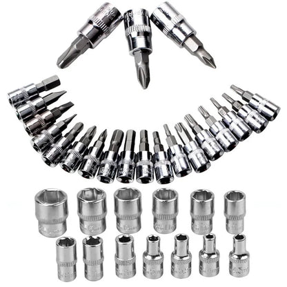 Socket Set 46 Pcs Tool Kit - Spanner Wrench Socket Set Hand Tools